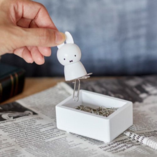 我適文創 【MIFFY×NICHIGAN】磁吸迴紋針收納盒 文具收納盒