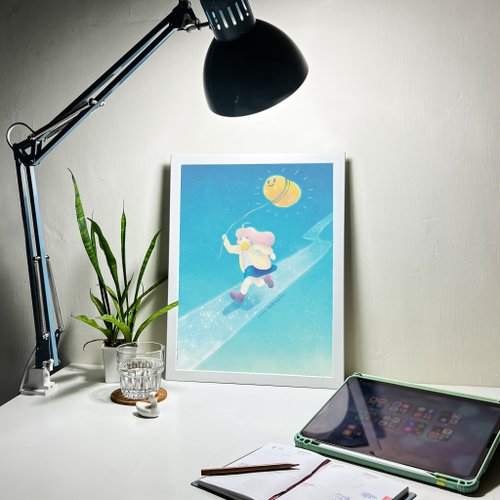 啵啵 bobocala 臺灣風景/經典收藏畫/ 一起遛太陽Sunny Day (臺中)