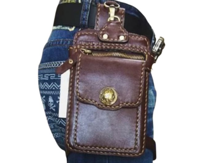 スタンダードモーターサイクルレザーズ レザーショルダーバッグ　ウエストバッグ スタンダードレザー Standard Leathers 高級 オールレザー製