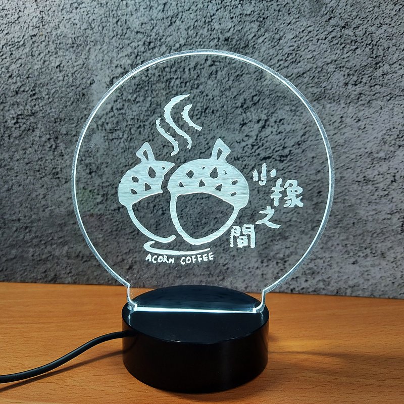 客製化夜燈 - 暖心客製化 (大) - LOGO 櫃台燈 - 燈具/燈飾 - 壓克力 透明