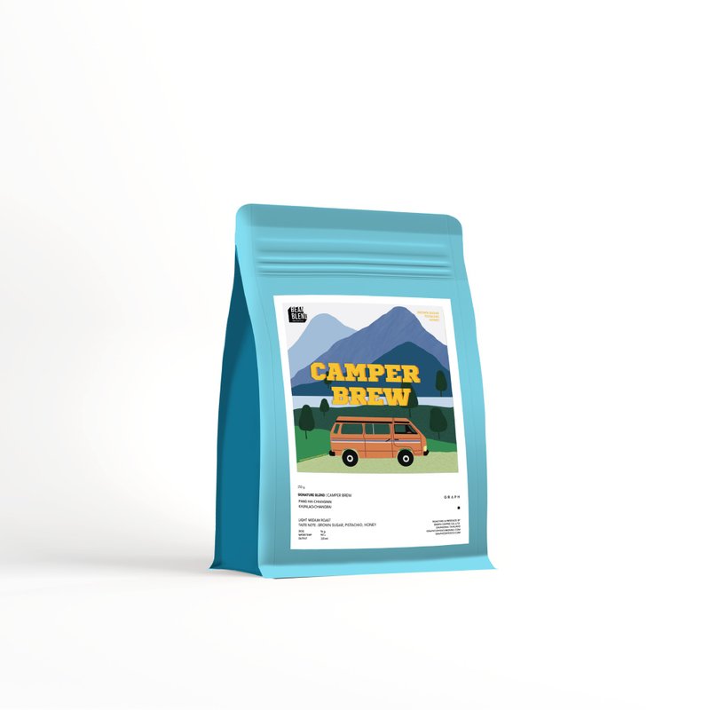 GRAPH | SIGNATURE BLEND - ROAD TRIP SET - CAMPER BREW 500g. - 咖啡/咖啡豆 - 其他材質 藍色