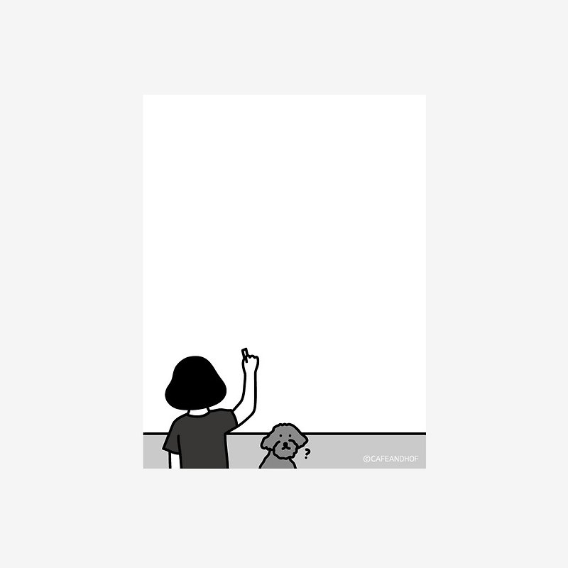 back illustration memo pad (blank) - 便條紙/便利貼 - 紙 白色