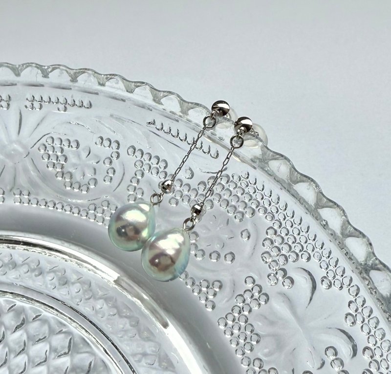 Akoya pearl earring sn  made in Japan - 耳環/耳夾/耳骨夾 - 珍珠 銀色