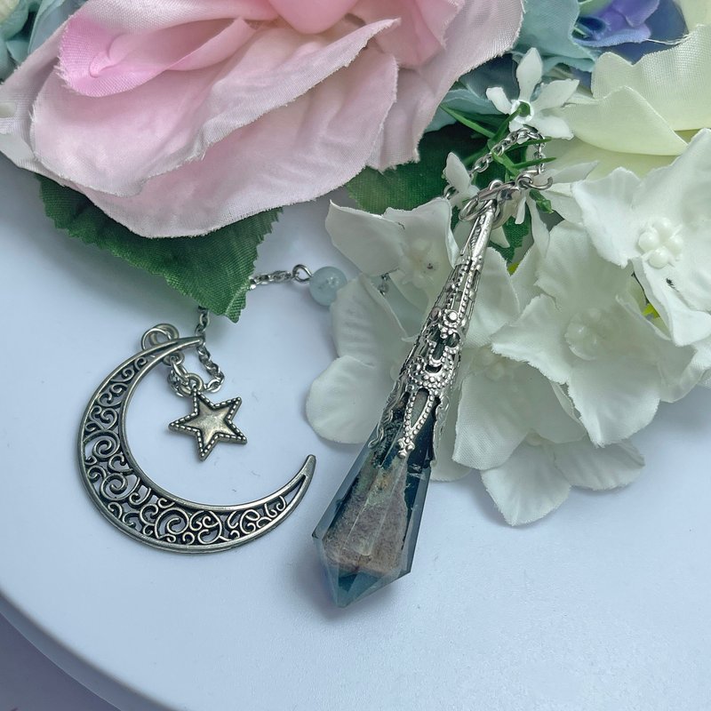 No.7 稀有綠幽靈水晶 項鍊 意境美 彩幽靈 異象水晶 吊墜 靈擺 - 項鍊 - 水晶 多色