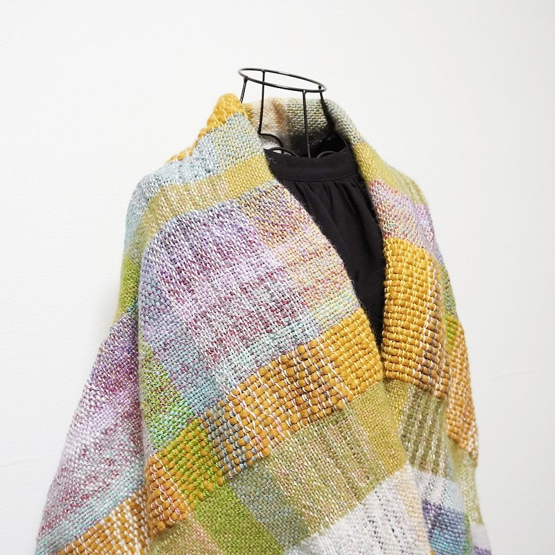 Large hand-woven blanket 62152 - Knit Scarves & Wraps - Other Materials Multicolor