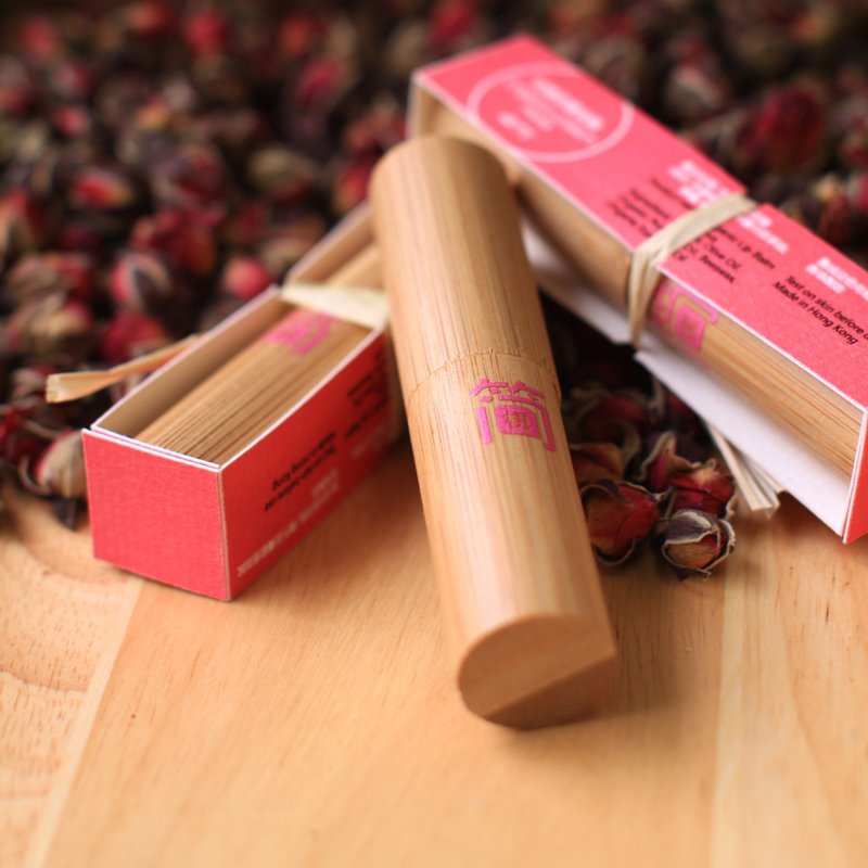 有機潤唇膏玫瑰4ml - 護唇膏/唇部保養 - 竹 黃色