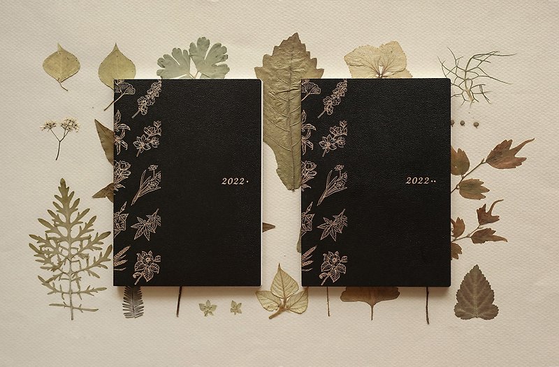 2023 one-page hand book book inner core flower trade wind volume bronzing cover Japanese Bachuan paper 52g - สมุดบันทึก/สมุดปฏิทิน - กระดาษ สีส้ม
