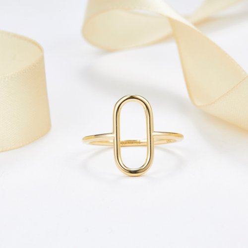 Purplemay Jewellery 【PurpleMayJewellery】18K金U型圈光金戒指 戒指訂製 R094