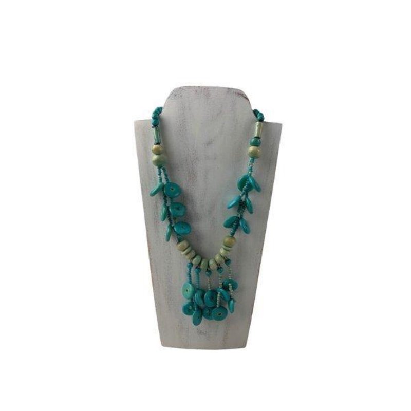 木製 ネックレス台 M 手彫 - 居家收納/收納盒/儲物盒 - 木頭 白色