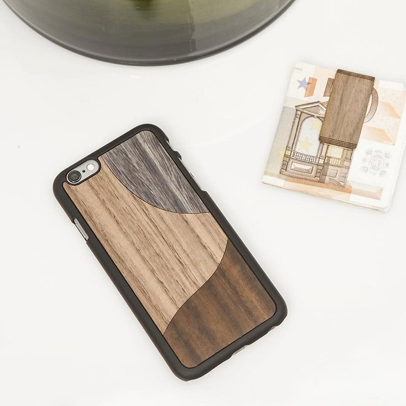 [Pre-order] Log Phone Case / Curve Brown - iPhone Samsung - เคส/ซองมือถือ - ไม้ สีนำ้ตาล