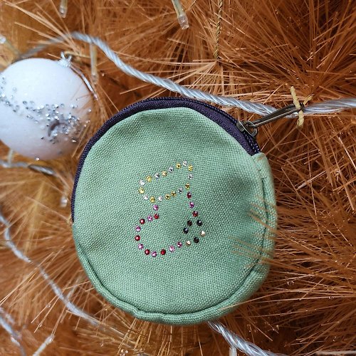 EmilyQ.艾蜜莉Q輕時尚設計 【聖誕DIY材料包】聖誕燙鑽零錢包(綠) | 多款圖案 交換禮物