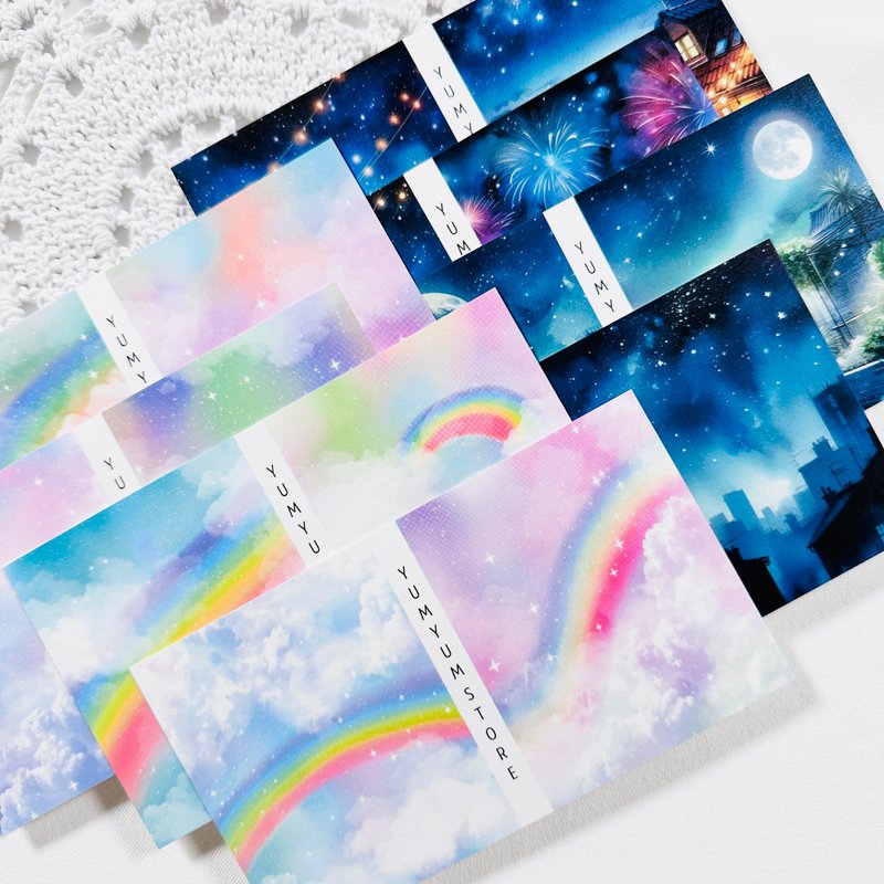 Day and night background paper - 貼紙 - 其他材質 