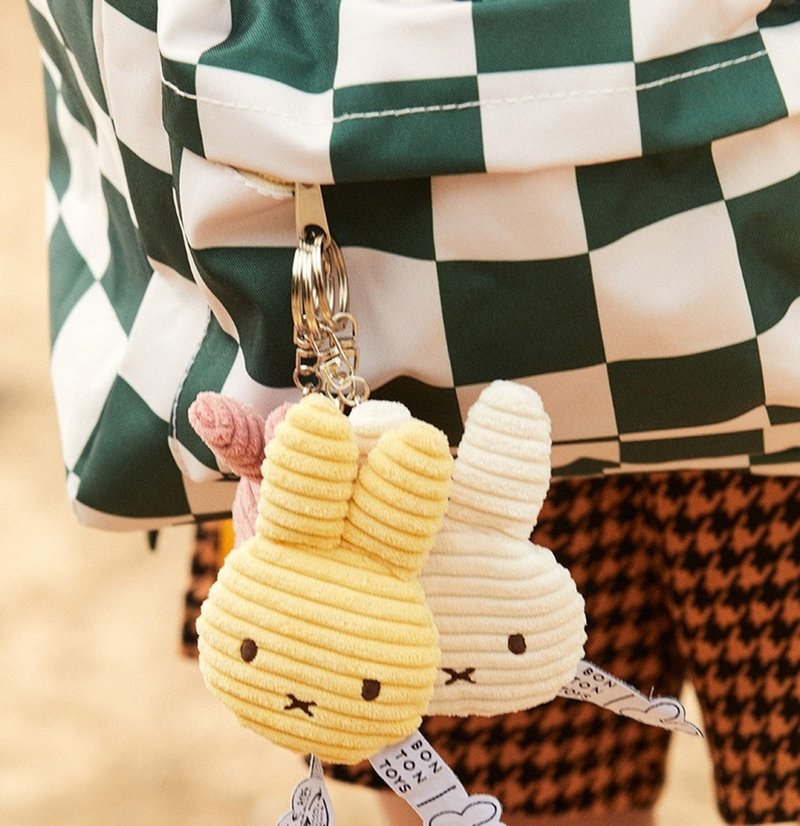 荷蘭 Bon Ton Toys | Miffy 米飛 燈芯絨 鑰匙圈 10cm - 鑰匙圈/鑰匙包 - 其他材質 多色