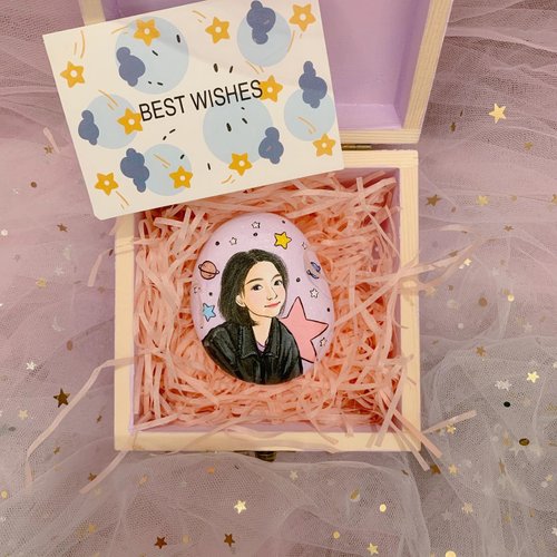 彼年·時光—nancy手繪站 聖誕禮物 客製化手繪石頭畫 似顏繪 情侶 閨蜜 寵物 人像創意禮品