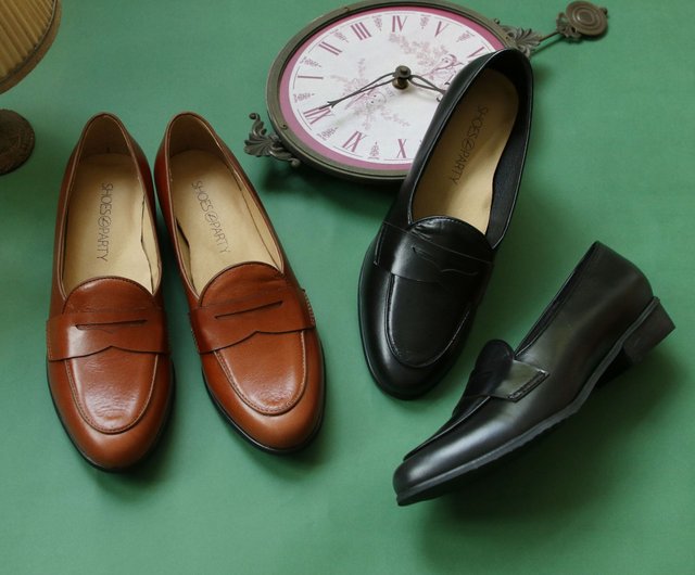 オーダーメイドハンドメイド ワイドフットバージョンフレンドリー ラウンドヘッドレトロローファー T1 l ショップ Shoes Party オックスフォード靴 Pinkoi