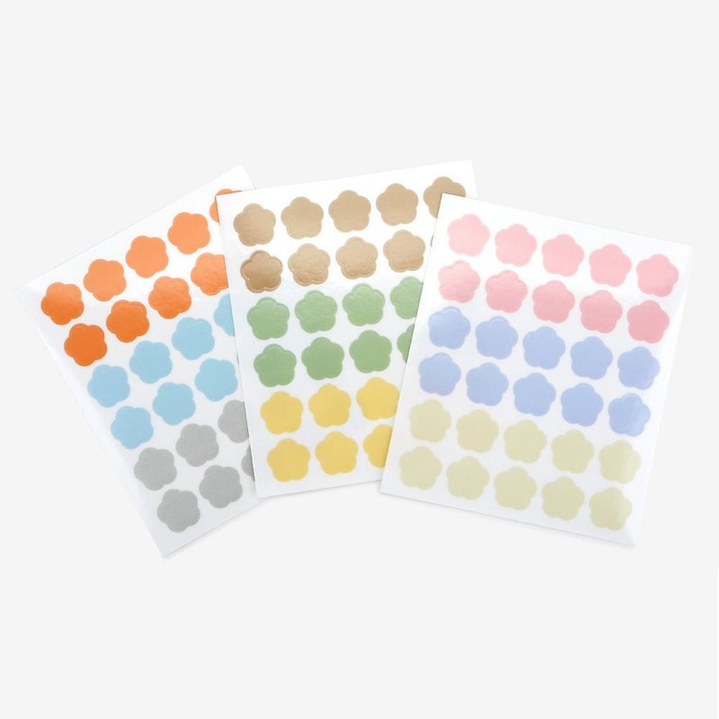 Dailylike TC decorative label sticker V4 (3 color group) - pressed color block, E2D08485B3 - Stickers - Plastic Multicolor