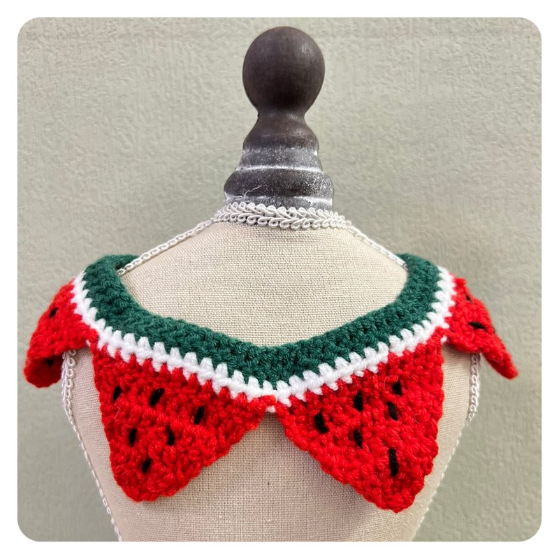 Cool Watermelon Neck Collar - Clothing & Accessories - Cotton & Hemp Red