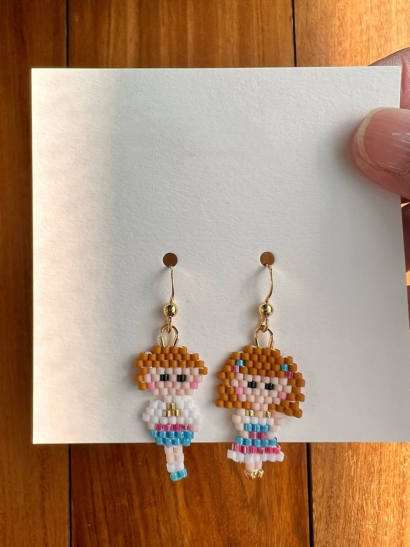 Lovers Seed Beads Earrings | 925 Serling Ear Hooks or studs - Earrings & Clip-ons - Other Materials Multicolor