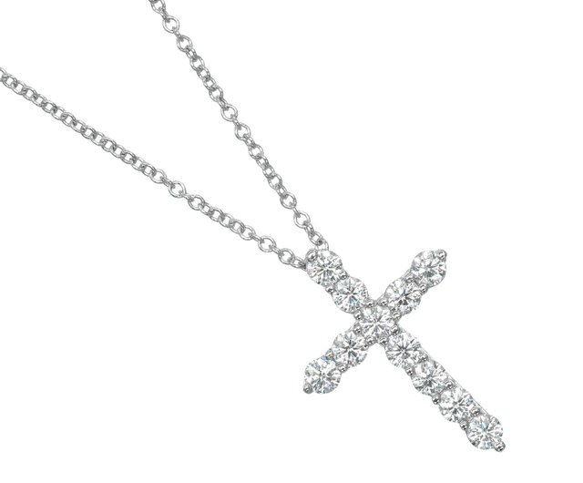Direct from Japan] Tiffany & Co. Small Cross Necklace Pt950
