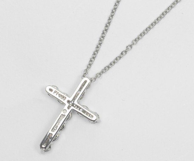 Direct from Japan] Tiffany & Co. Small Cross Necklace Pt950