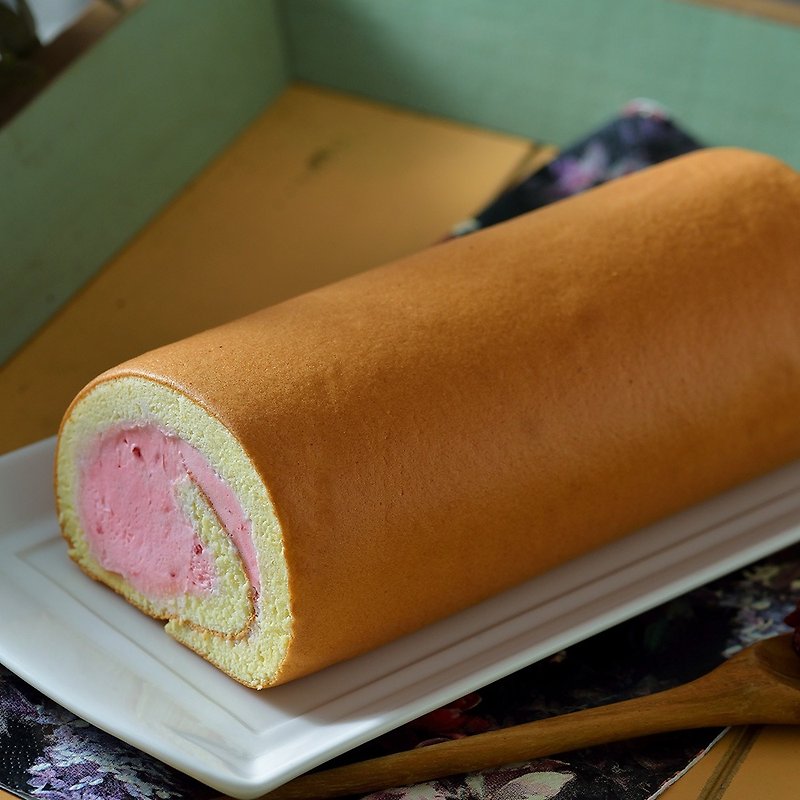 Ai Bosuo 【18 Degree C Berry Fresh Milk Roll 18cm】 Raw Milk Roll - เค้กและของหวาน - อาหารสด สึชมพู