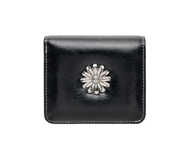 ★lemasque★ Daisy Photo Slot Wallet Bill Card Wallet Black Daisy Photo Slot Half Wallet Bill Card Wallet black LEMASQUE