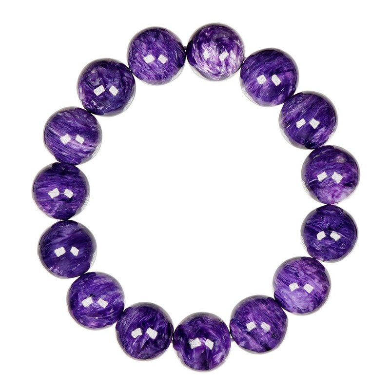 Charoite 14-14.5mm Bracelet - Bracelets - Semi-Precious Stones Multicolor