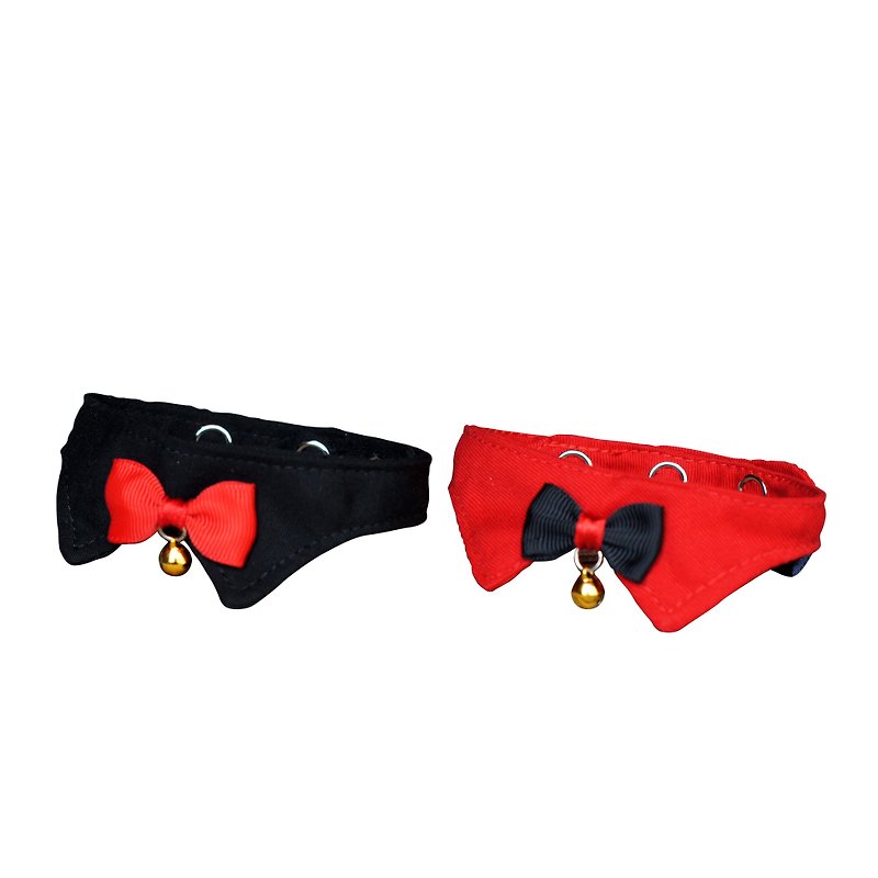 [AnnaNina] Cat Pet Collar Plain Red/ Plain Black Double Set 2 5% off 380 - Collars & Leashes - Cotton & Hemp 