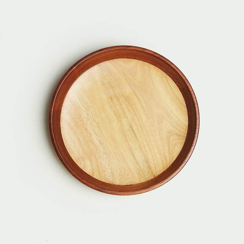森山柏林 【 LUCKY WOOD】木質居家食器 - 紅桃雙色深盤10吋