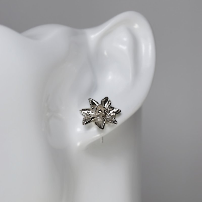 Seven Petal Flower Earrings - Earrings & Clip-ons - Sterling Silver Silver