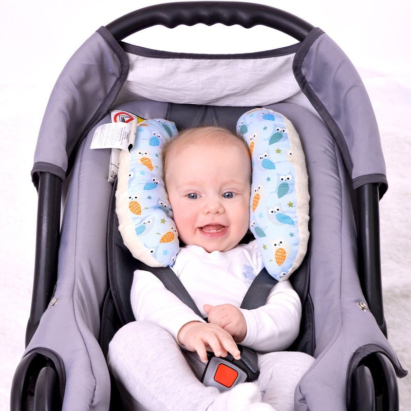 Anna&Eve American infant and toddler head and neck support and protection pillow, neck pillow, butterfly pillow, stroller pillow, car seat pillow - ของขวัญวันครบรอบ - เส้นใยสังเคราะห์ หลากหลายสี