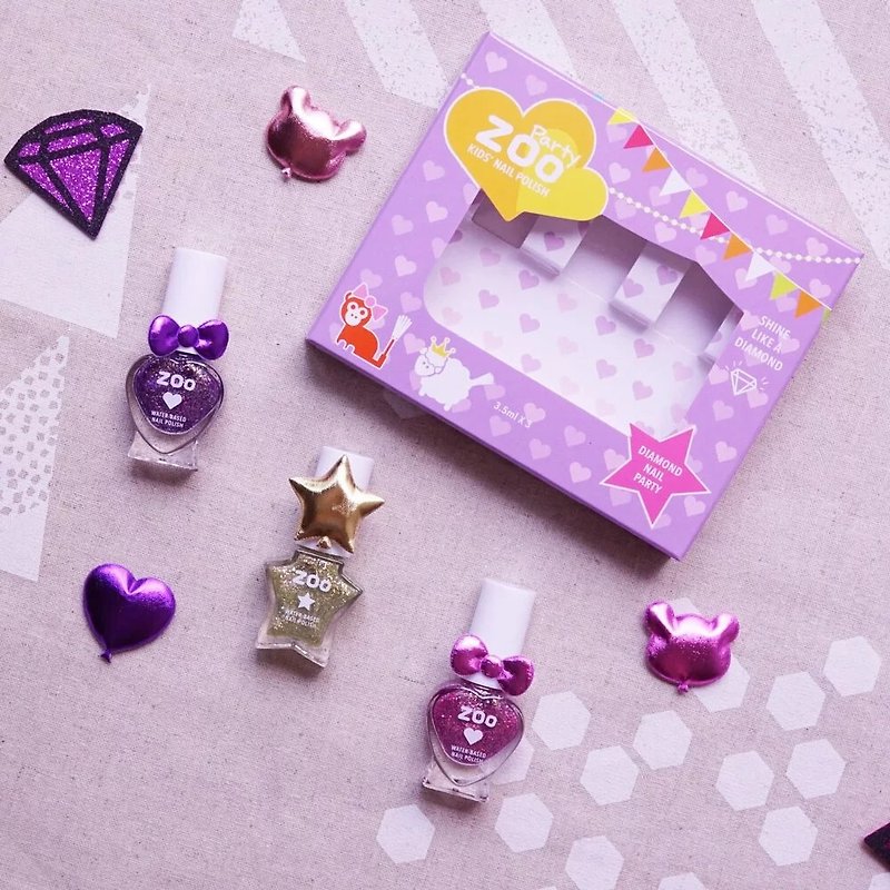 【Christmas Gift Box】ZOO Children's Nail Polish Gift - Nail Polish & Acrylic Nails - Pigment Multicolor