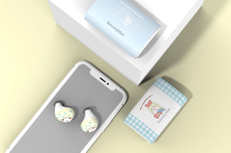 thecoopidea x moppu 被被熊 BEANS+ 真無線藍牙耳機 - AirPods/耳機保護套 - 其他材質 多色