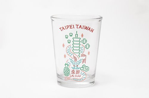 來好 LAI HAO 台灣是小龍啤酒杯 玻璃杯 台灣紀念品/禮物