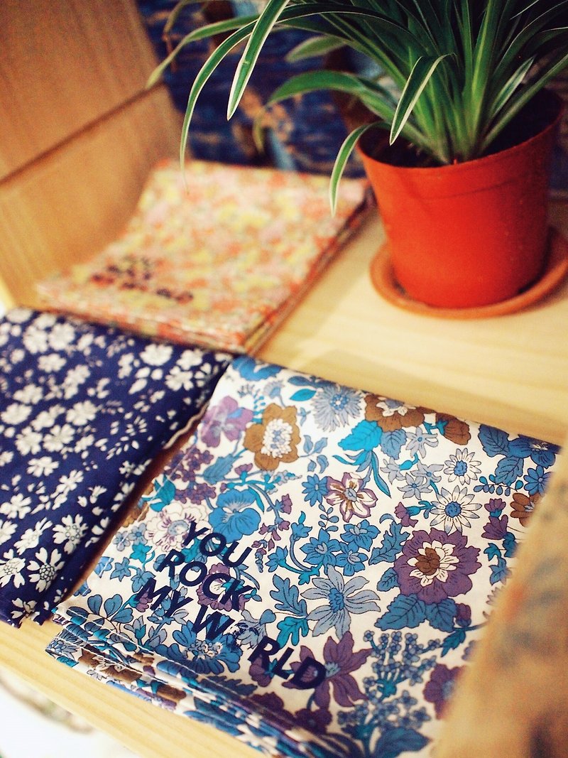 UK Liberty X Japan Sustainable-chic - Jean - Hankerchief - Handkerchiefs & Pocket Squares - Cotton & Hemp Blue