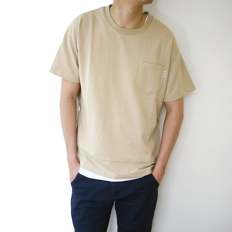 Side Opening Sweater /plain/cotton/couple/clothing - Men's T-Shirts & Tops - Paper Khaki
