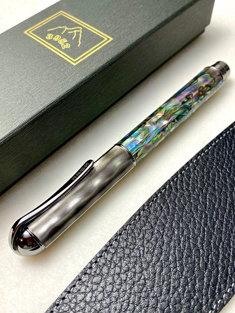 3952 Old Goat-Taroko carefully selected abalone shell calligraphy point pen - Fountain Pens - Other Materials 