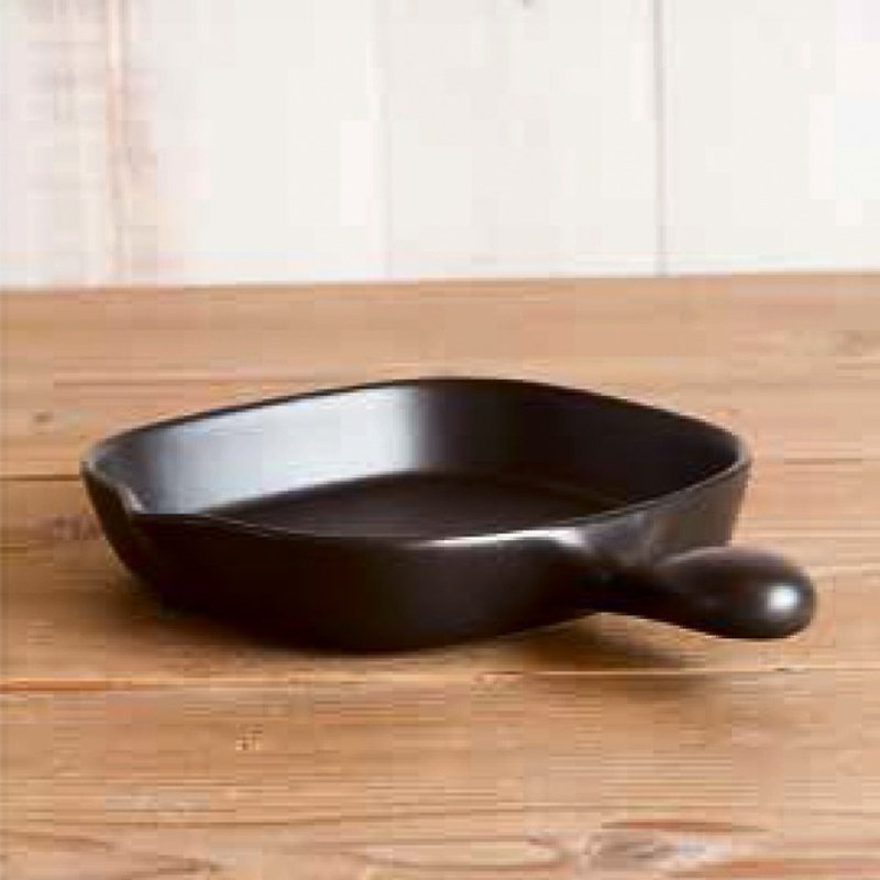 TOJIKI TONYA Yokkaichi Heat-resistant Ceramic Square Baking Pan - Cookware - Pottery Black