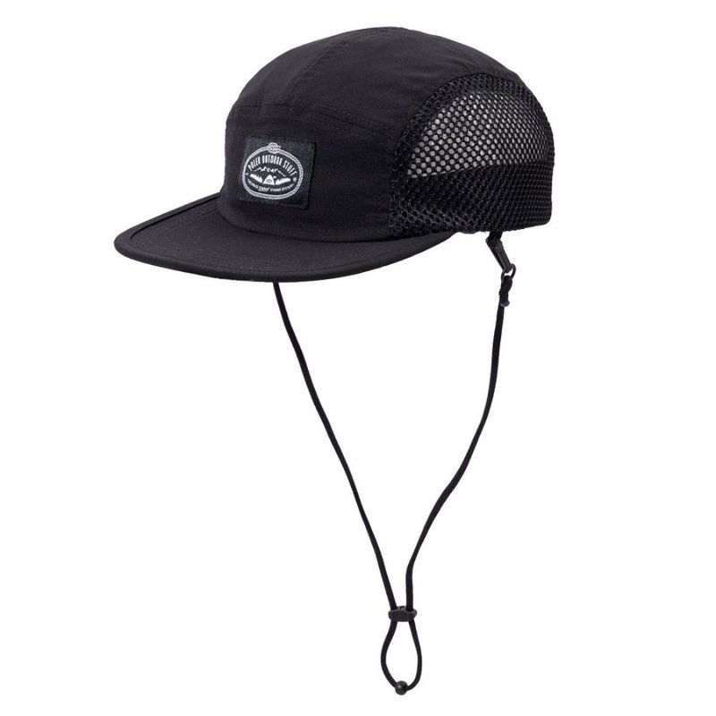 日本限定 POLER KIDS 2WAY DRAW CORD CAP 兒童網帽附束繩 / 黑色 - 帽子 - 聚酯纖維 黑色