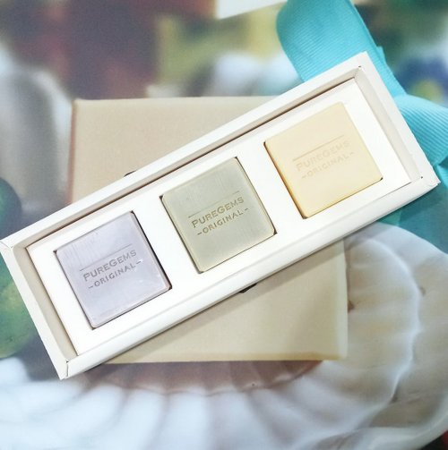 PUREGEMS Cleansing Soap PUREGEMS。紫礦泥。 綠艾草。左手香 。手工皂 三入禮盒
