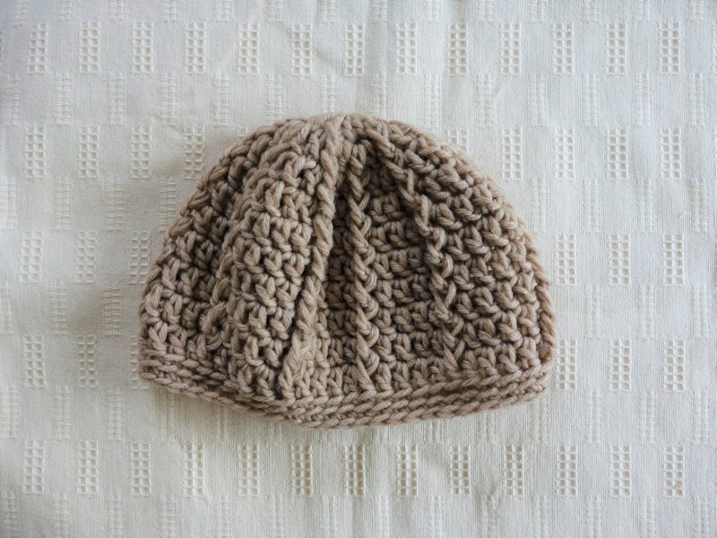 yuoworks / Knit hat / light brown / beanie / wool - 帽子 - 其他材質 咖啡色