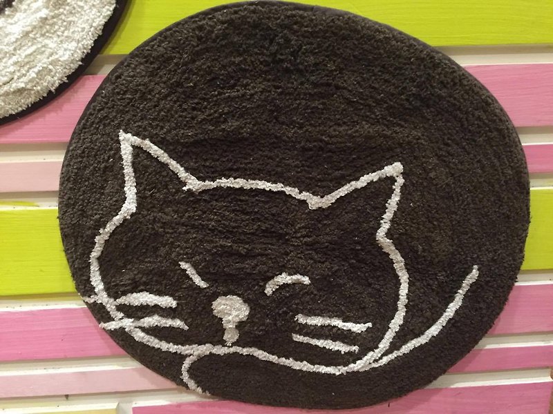 Spot hot sale Hume black cat floor mat - Items for Display - Cotton & Hemp Multicolor