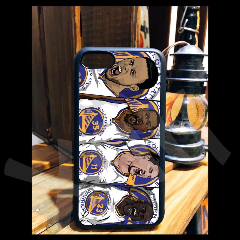 金州 勇士隊 NBA 手繪 客製 手機殼 iPhone 14 13 12 11 X 8 7 SE - 手機殼/手機套 - 矽膠 