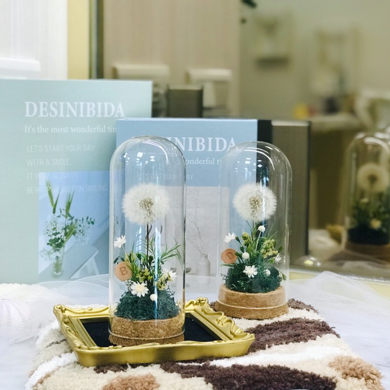 永生試管花 / 蒲公英 / 茉莉花 / 百日草 / 客製化皮革敲字 - 乾燥花/永生花 - 植物．花 