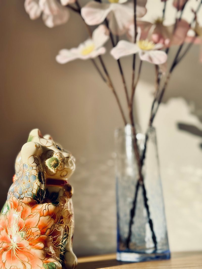 京焼 清水焼 | 陶器×清水六兵衛窯 四季の草花を描いた色絵 - 置物 - 陶器 ピンク