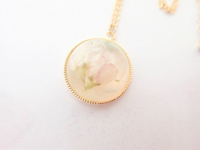 Keio Sakura no Tsubomi Hemispherical Necklace - 項鍊 - 植物．花 粉紅色