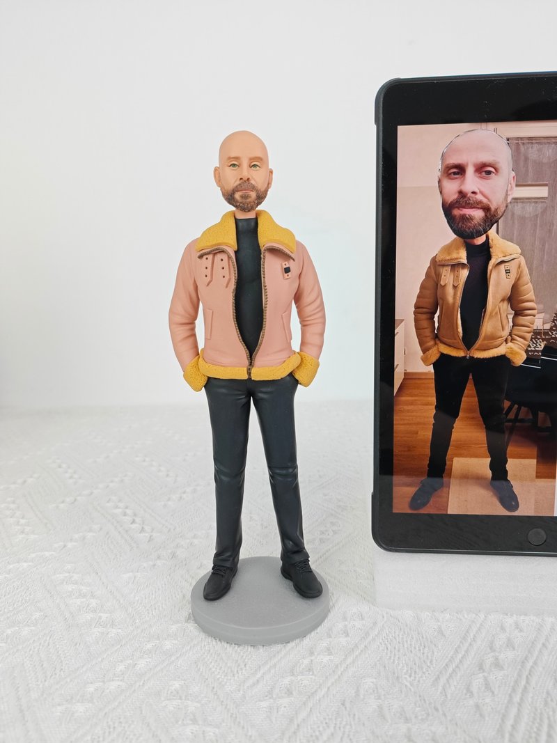 客制化人物公仔 人偶 3D人像畫 似顏繪 定制老闆 生日 紀念 禮物 - 公仔/玩偶 - 黏土 多色