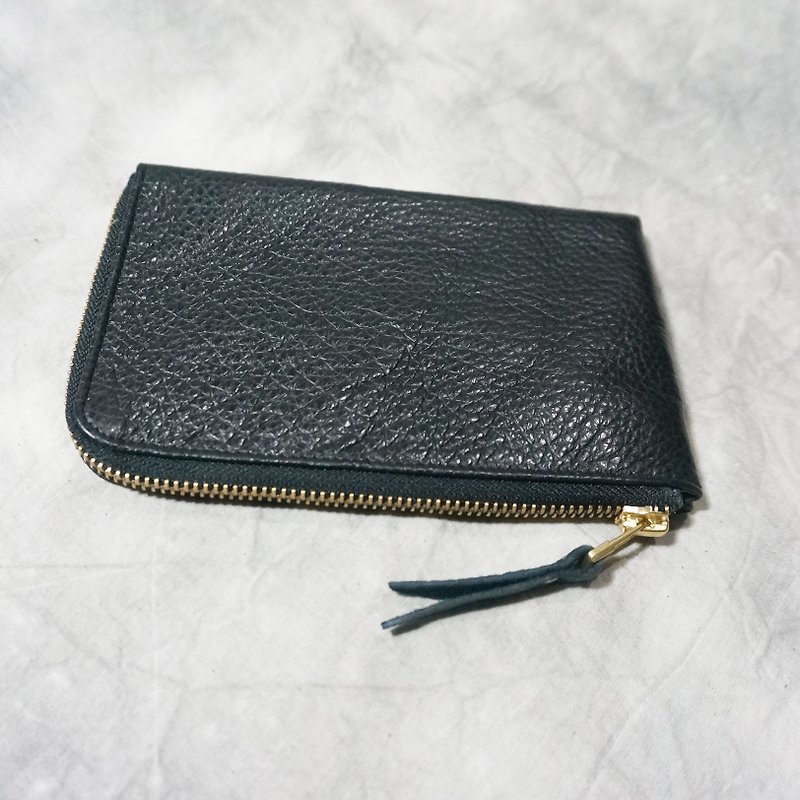 シエナの革製小銭入れの上に財布がいっぱいではありません - 財布 - 革 ブラック