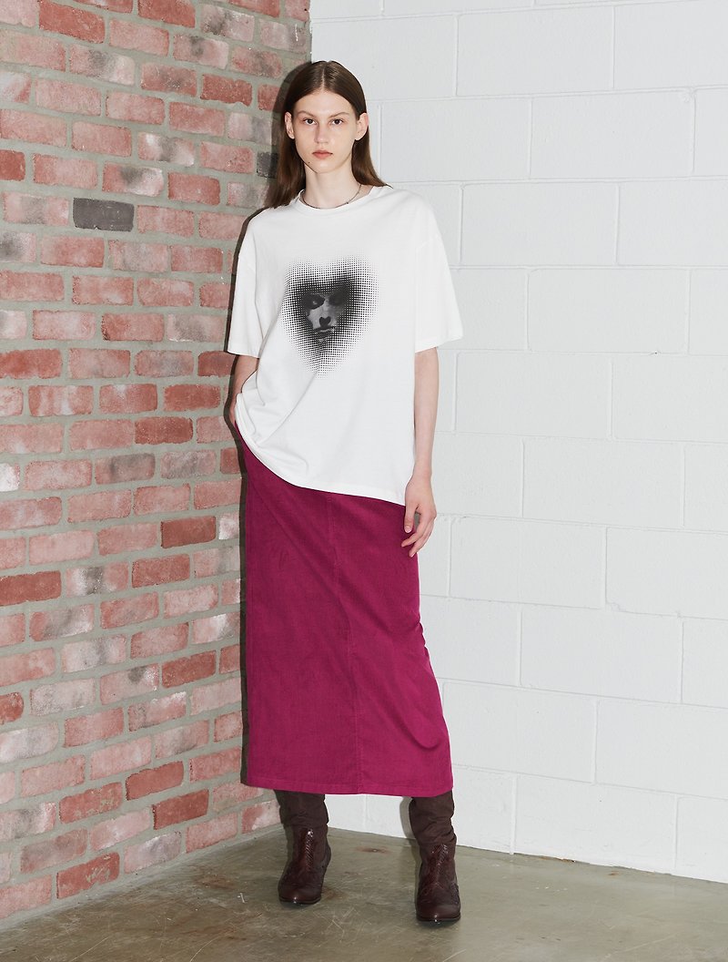 Corduroy Long Skirt Magenta - Skirts - Cotton & Hemp 