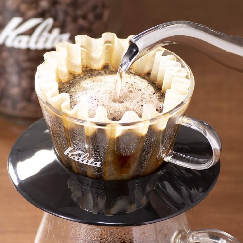 Kalita 【日本】Kalita │185系列 蛋糕型三孔玻璃濾杯(經典黑)